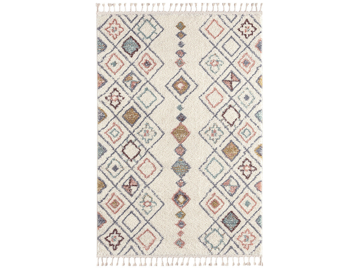 Tapis shaggy DELIA motif berbère