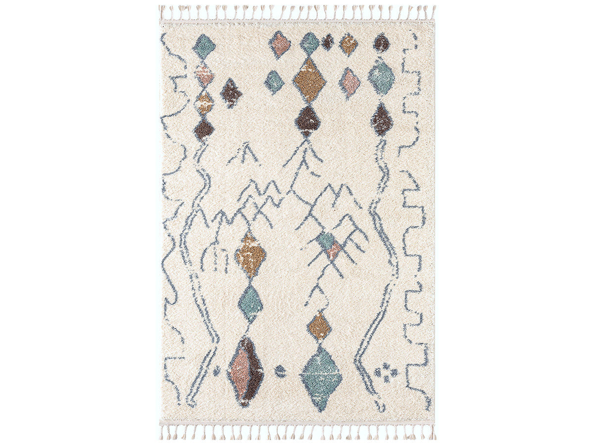 Tapis shaggy DELSY motif berbère