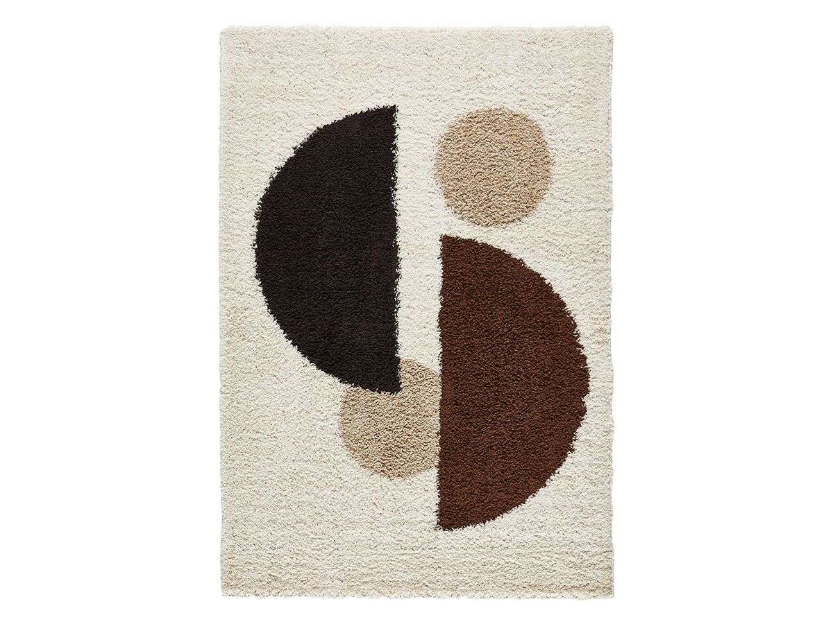 Tapis shaggy MEYLINE  motif abstrait